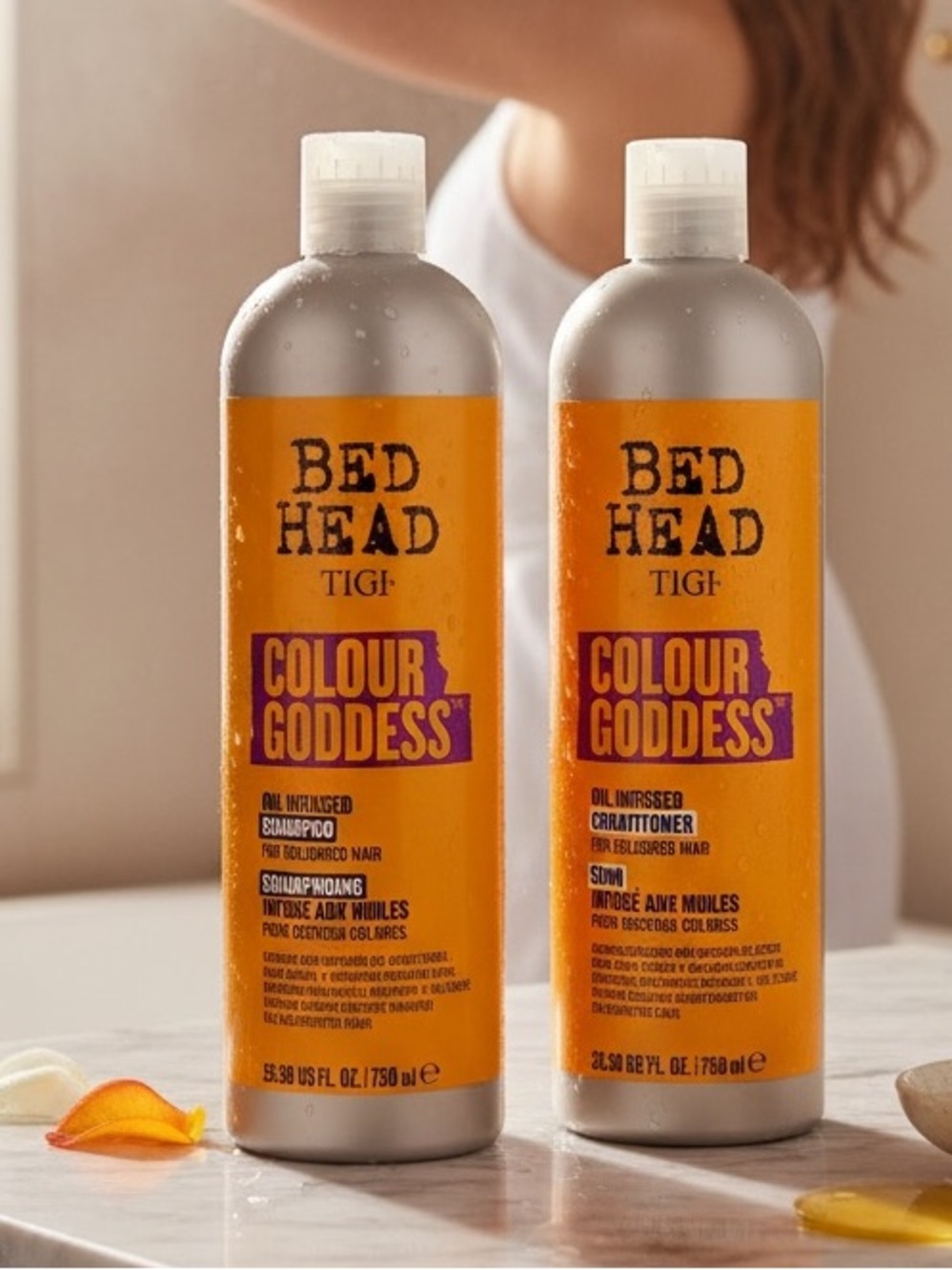 BedHead Colour Goddess Oil Infused Conditioner - Orange and Purple Label